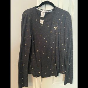 Victoria Secret Pink Dark Gray thermal shirt